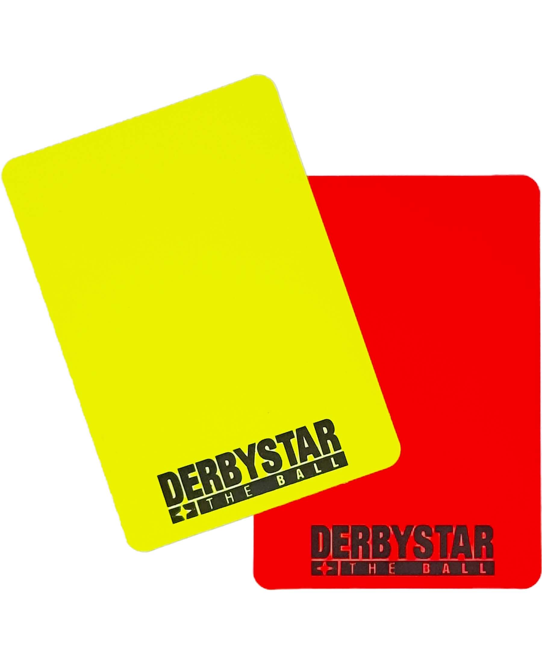 Derbystar Schiedsrichterkarten-Set - Offizielle Ausrüstung für Schiedsrichter. Enthält eine gelbe und eine rote Karte. Hochwertiges Material für präzises Schiedsrichter-Handling. Jetzt bei SHOP4TEAMSPORT erhältlich. Perfekt für Fußballschiedsrichter und andere Sportarten. Bestelle jetzt und sei optimal ausgestattet!